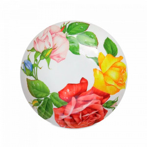 Тарелка суповая, 20,5 см, костяной фарфор, декор, серия Romantica, TAITU, Италия, Фарфоровые тарелки для супа