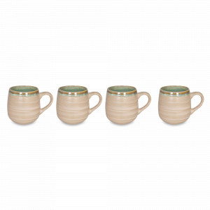 Набор из 4-х кружек «Зеленый песок», 368 мл, керамика, зеленый, WAECHTERSBACH, Германия, WAECHTERSBACH (Германия)