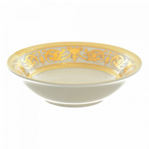 Салатник порционный Cream Gold, 14 см, фарфор, белый, золотой, серия Constanza Imperial, FALKENPORZELLAN, Германия, Салатники фарфоровые белые