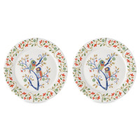 Набор из 2-х обеденных тарелок Love Birds, 28 см, фарфор, белый, декор, серия Birds of Paradise, LIBERTY JONES, Россия