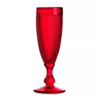 Бокал для шампанского, 110 мл, стекло, красный, серия Bicos Red, VISTA ALEGRE, Португалия, 