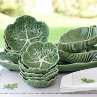 Салатник «Капуста», 22,5 см, керамика, зеленый, серия Капуста, Bordallo Pinheiro, Португалия_00801880061331354619.jpg