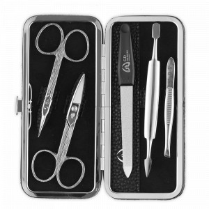 Набор маникюрный в футляре, 5 предметов, GD, Германия, Мужской маникюрный набор