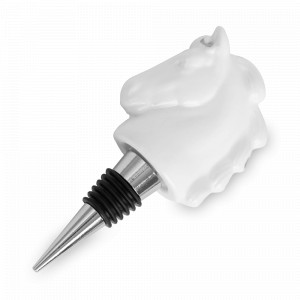 Пробка для винной бутылки «Конь», 11 см, фарфор, металл, белый, серия Horse, ANNA LAFARG, Китай, Horse ANNA LAFARG