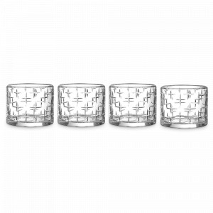 Набор из 4-х стаканов для виски Twist, 250 мл, хрусталь, серия NewPort, GUY DEGRENNE, Франция, Набор стаканов для виски