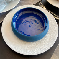 Салатник BLEU, 17.5 см, 1.4 л, фарфор, синий матовый, серия Gourmet, GUY DEGRENNE, Франция_00813550038099499962.jpg