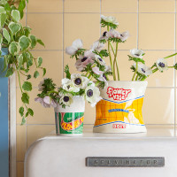 Ваза для цветов Noodle Pot, 12.5 см, керамика, белый, декор, серия Corner Shop, DOIY, Испания_00822820053392084168.jpg