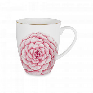 Кружка Миддлемист Flowers, 400 мл, костяной фарфор, белый, декор, серия Emily, ANNA LAFARG, Китай, Большие кружки