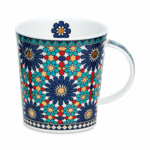 Кружка «Мозаика бирюзовая», 320 мл, костяной фарфор, белый, декор, серия Lomond, DUNOON, Великобритания, Дорогие кружки