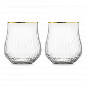Набор из 2-х стаканов для воды, 400 мл, декор - золотой, хрустальное стекло, серия Rising, EISCH, Германия, EISCH (Германия)