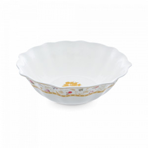 Салатник Yellow toys, 23 см, фарфор, белый, декор, серия New Year, REPAST, Чехия, Салатники REPAST