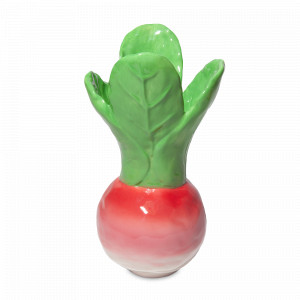 Ваза для цветов, 22 см, керамика, розовый, зеленый, серия Radish, DOIY, Испания, Стильные вазы для цветов