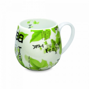 Кружка «Чайный коллаж», 420 мл, фарфор, белый, декор, KOENITZ, Германия, Большие кружки
