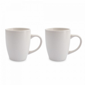 Кружка , 2 предмета, 370 мл, керамика, белый в крапинку, серия Scanno, ANNA LAFARG, Китай, Белые кружки