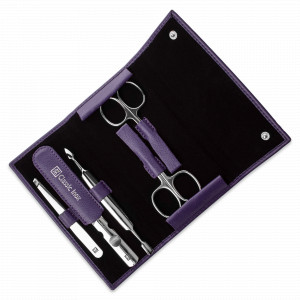 Набор маникюрный в кожаном футляре, фиолетовый, 5 предметов, серия Beauty Classic, ZWILLING J.A. HENCKELS, Германия, ZWILLING (Германия)