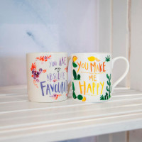 Кружка You make me happy, 330 мл, костяной фарфор, декор, серия Can Mug, KITCHEN CRAFT, Великобритания_00806140047292062021.jpg