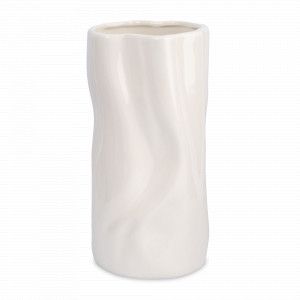 Ваза для цветов Мятый эффект, 23 см, керамика, молочный, серия Grand, ANNA LAFARG, Китай, НОВИНКИ