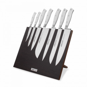 Набор кухонных ножей, 7 штук, на магнитной композитной подставке ComposeEat (венге), серия Riviera Blanca, ARCOS, Испания, Набор ножей накири