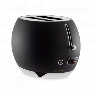 Тостер двухслотовый, нержавеющая сталь, пластик, черный матовый, серия Romeo, BUGATTI, Италия, BUGATTI (Италия)