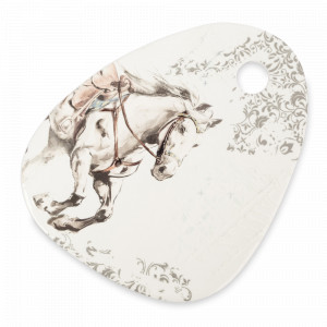Подставка под горячее Конь, 15 х 20 см, керамика/пробка, белый, декор, серия Horse, ANNA LAFARG, Китай, НОВИНКИ