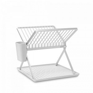 Сушилка для посуды складная, 36 х 33 см, нержавеющая сталь, пластик, бежевый, серия Sink Side, BRABANTIA, Бельгия, Кухонные принадлежности BRABANTIA