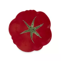 Тарелка обеденная «Томат», 29 см, керамика, красный, зеленый, серия Томат, Bordallo Pinheiro, Португалия, 