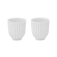 Набор из двух подставок для яиц, 5 см, фарфор, белый, серия Edge, TKANO, Россия