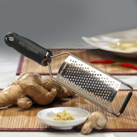Металлическая терка из нержавеющей стали крупная, для твердых продуктов, бакелит, нержавеющая сталь, черный, серия Gourmet, MICROPLANE, США_00787440085648743356.jpg