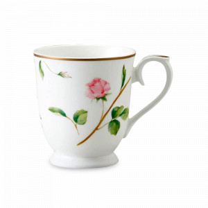 Кружка , 290 мл, костяной фарфор, белый, декор, серия Цветущая роза, NARUMI, Япония, Кружки и чашки NARUMI