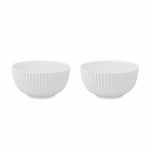 Набор из 2 салатников, 16 см, 650 мл, фарфор, белый, серия Edge, TKANO, Россия, Наборы тарелок для кухни