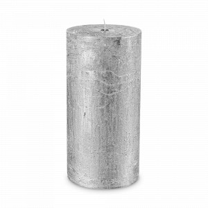 Свеча цилиндрическая, 20 см, серебристый, Luz Your Senses, Бельгия, LUZ YOUR SENSES (Бельгия)