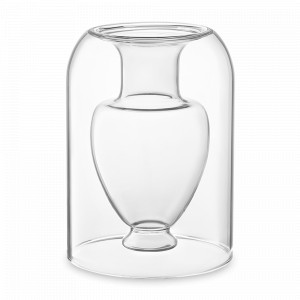 Ваза для цветов, 16 см, стекло, прозрачный, серия Muse, BERGENSON BJORN, Великобритания, BERGENSON BJORN (Великобритания)