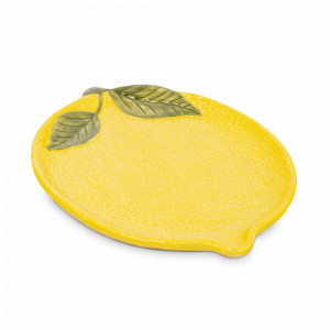 Блюдо сервировочное Лимон, 25 х 18 см, фарфор, желтый, серия Palermo, ANNA LAFARG, Китай, НОВИНКИ