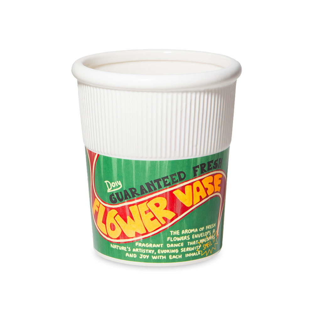 Ваза для цветов Noodle Pot, 12.5 см, керамика, белый, декор, серия Corner Shop, DOIY, Испания