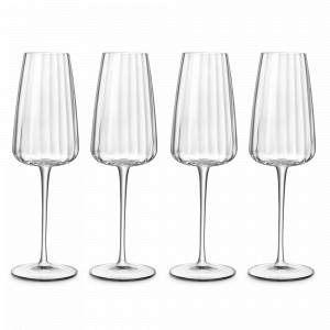 Набор из 4-х бокалов для игристых вин PROSECCO FLUTE, 210 мл, бессвинцовый хрусталь, серия Optica, LUIGI BORMIOLI, Италия, Optica LUIGI BORMIOLI
