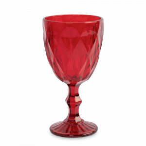 Бокал - кубок для вина, 300 мл, стекло, красный, серия Diamond color, ANNA LAFARG, Китай, Фужеры для красного вина