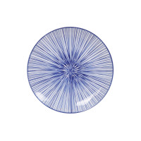 Тарелка закусочная Lines, 20.6 см, фарфор, белый, синий, серия Nippon Blue, TOKYO DESIGN, Нидерланды