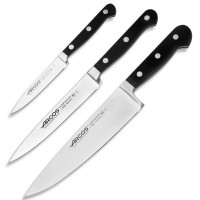 Набор из 3-х кухонных ножей с черной подставкой, серия Clasica, ARCOS, Испания_00795800055283114705.jpg