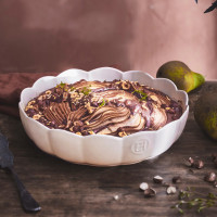 Форма для выпечки круглая с волнистыми бортами, 27 см, керамика, кремовый, серия Madlen, EMILE HENRY, Франция_00820220043517959205.jpg