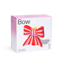 Подсвечник - бант, 11 х 12 см, керамика, красный, белый, серия Bow, DOIY, Испания_00821710053702218284.jpg