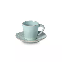 Пара кофейная Turquoise, 70 мл, керамика, голубой, серия Nova, COSTA NOVA, Португалия, 