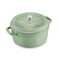Кокот круглый, 3.8 л, 24 см, чугун, мятный, серия La Cocotte, STAUB, Франция