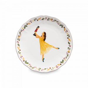 Тарелка закусочная White, 21.4 см, керамика, белый, декор, серия The Nutcracker, COSTA NOVA, Португалия, Тарелки керамические