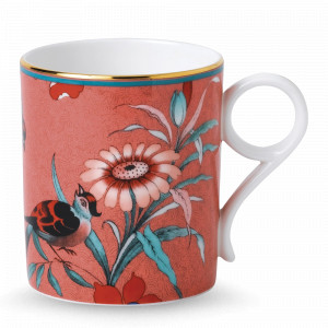 Кружка Пионы, 240 мл, костяной фарфор, коралловый, серия Paeonia Blush, WEDGWOOD, Великобритания, Дорогие кружки