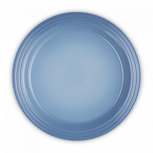 Тарелка обеденная, 27 см, каменная керамика, серо-голубой, серия Chambray, LE CREUSET, Франция, Тарелки круглые