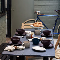 Тарелка закусочная Port, 21 см, керамика, бордовый, серия Stacked Organic, COSTA NOVA, Португалия_00818110048826761734.jpg