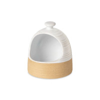 Емкость для хранения соли, 13.5 см, керамика, белый, бежевый, серия Scotia, COSTA NOVA, Португалия