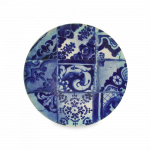 Тарелка закусочная Blue Tile, 21.6 см, керамика, белый, синий, серия Lisboa, COSTA NOVA, Португалия, COSTA NOVA (Португалия)