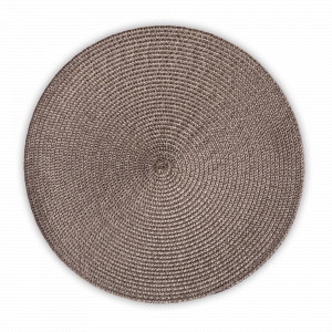 Салфетка подстановочная круглая, 38 см, полипропилен, полиэтилен, темно-серый, серия Jardin, WO HOME, Германия, Круглые салфетки на стол под тарелки