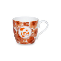 Кружка «Время чаепития - Гибискус», 425 мл, фарфор, белый, оранжевый, KOENITZ, Германия